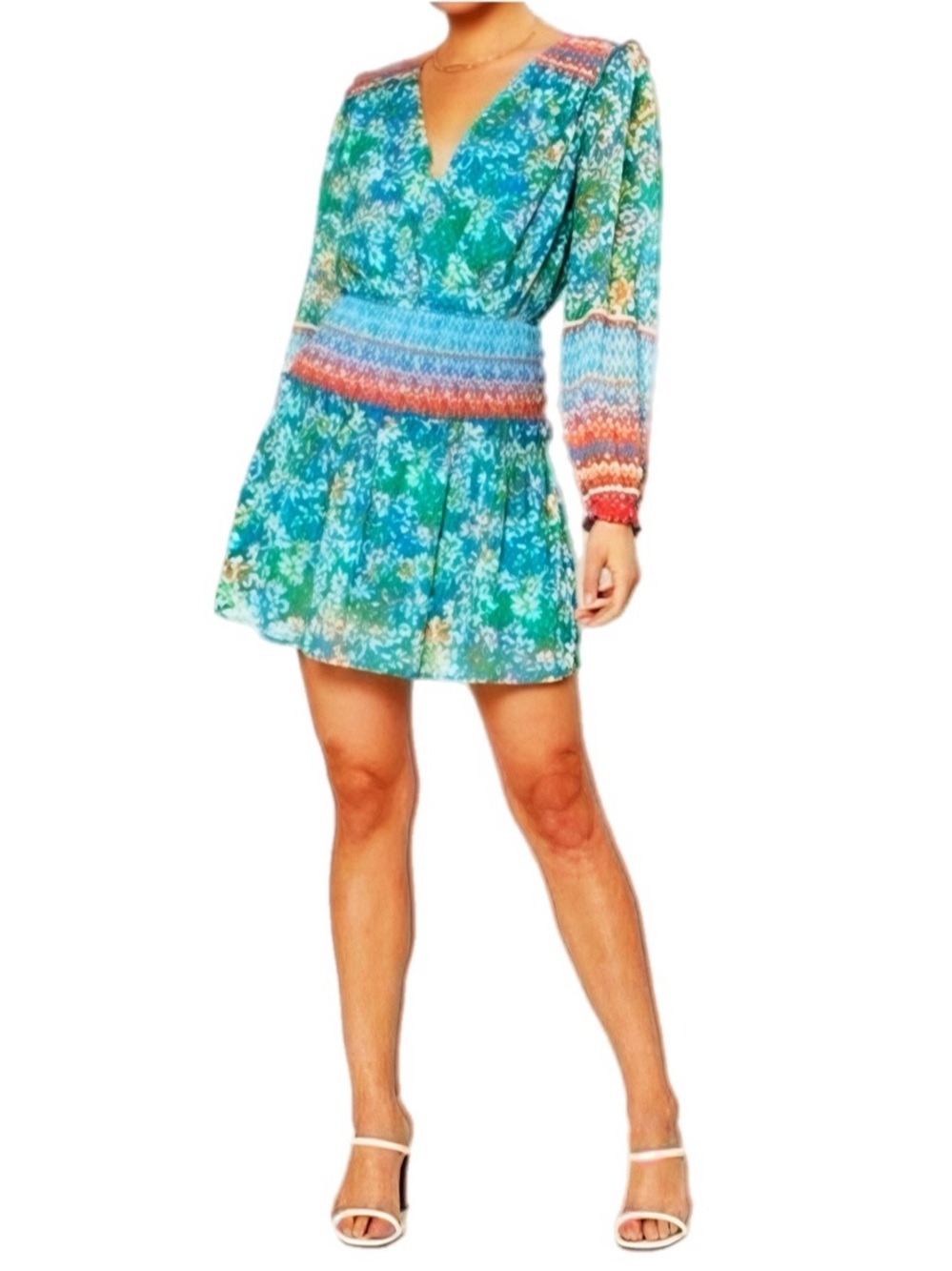 Current Air Fairy Tale Bohemian Floral Patchwork Summer Fun Women's Dress